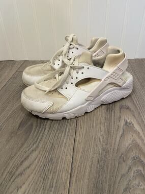 Nike Air Huarache Run Shoes Youth Size 4.5Y White Sail Sneakers GS 654275-170